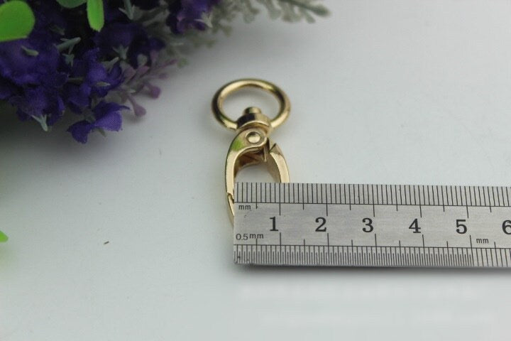 Swivel Lever Snap Hook 1/10pcs Bag Hardware Metal Spring Trigger Lobster Clasp Clip Gold Silver Gunmetal 45 13 mm Purse Handbag Making