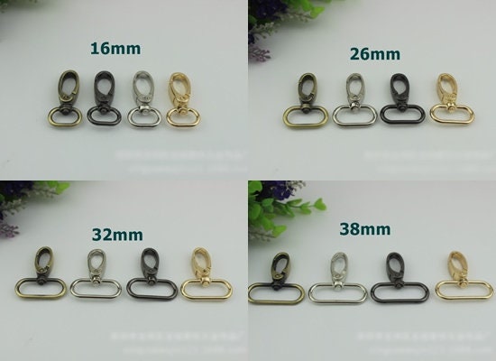 Swivel Lever Snap Hook 1/10pcs Bag Hardware Metal Spring Trigger Lobster Clasp Clip Gold Silver Bronze 16 20 26 32 38mm Purse Handbag Making