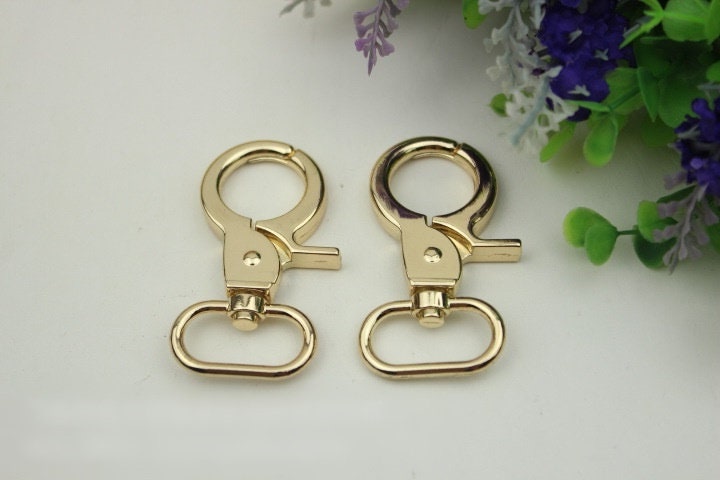 Swivel Lever Snap Hook 1/10pcs Bag Hardware Metal Spring Trigger Lobster Clasp Clip Light Gold 60 26 mm 2 3/8 1" Purse Handbag Making