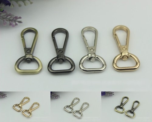 Swivel Lever Snap Hook 1/10pcs Bag Hardware Metal Spring Trigger Lobster Clasp Clip Gold Silver Gunmetal Bronze 47 16mm Purse Handbag Making