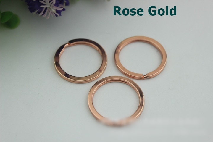 Round Split Ring 1" 25mm For DIY Key Fob Keyring Lanyard Gold Silver Bronze Metal Purse Bag Handbag Handle Connector Wholesale Bulk