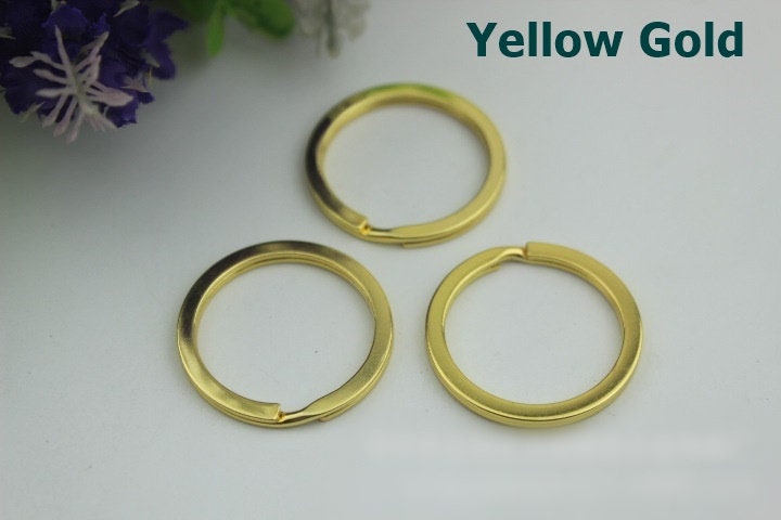 Round Split Ring 1" 25mm For DIY Key Fob Keyring Lanyard Gold Silver Bronze Metal Purse Bag Handbag Handle Connector Wholesale Bulk