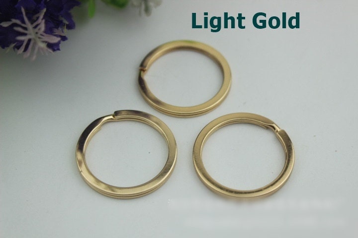 Round Split Ring 1" 25mm For DIY Key Fob Keyring Lanyard Gold Silver Bronze Metal Purse Bag Handbag Handle Connector Wholesale Bulk