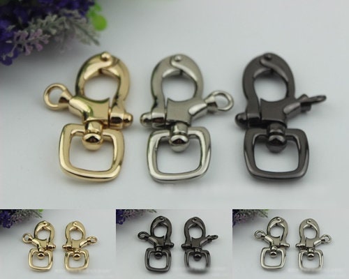 Swivel Lever Snap Hook 1/10pcs Bag Hardware Metal Spring Trigger Lobster Clasp Clip Gold Silver Gunmetal 90 22 mm Purse Handbag Making