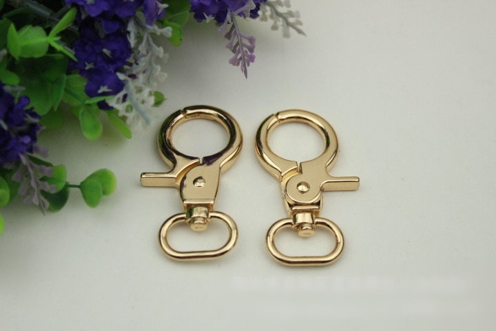 Swivel Lever Snap Hook 1/10pcs Bag Hardware Metal Spring Trigger Lobster Clasp Clip Light Gold 60 20 mm 2 3/8 3/4" Purse Handbag Making