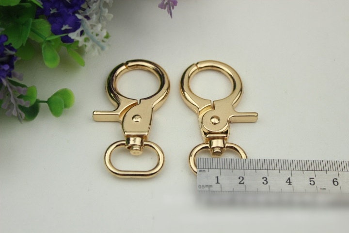 Swivel Lever Snap Hook 1/10pcs Bag Hardware Metal Spring Trigger Lobster Clasp Clip Light Gold 60 20 mm 2 3/8 3/4" Purse Handbag Making