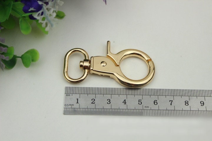 Swivel Lever Snap Hook 1/10pcs Bag Hardware Metal Spring Trigger Lobster Clasp Clip Light Gold 60 20 mm 2 3/8 3/4" Purse Handbag Making