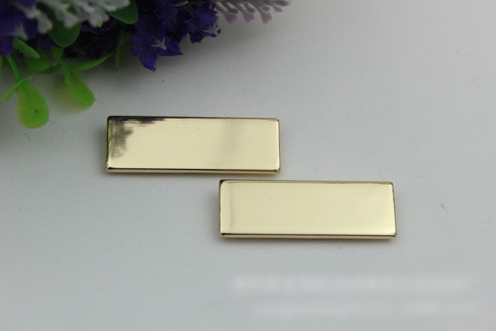 Rectangle Purse Label 44mm 1 3/4" Bag Hardware Charm Light Gold Handmade Purse Handbag Making Metal Decoration Wholesale Supplies