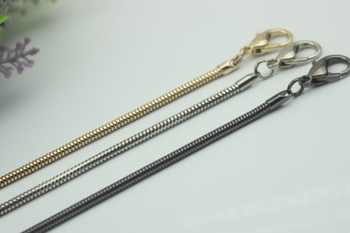 Purse Chain Bag Hardware Metal Crossbody Gold Silver Gunmetal Brass Vintage Strap Handle Handbag Curb Clutch Making Metal 120cm 4ft