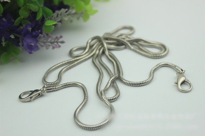 Purse Chain Bag Hardware Metal Crossbody Gold Silver Gunmetal Brass Vintage Strap Handle Handbag Curb Clutch Making Metal 120cm 4ft