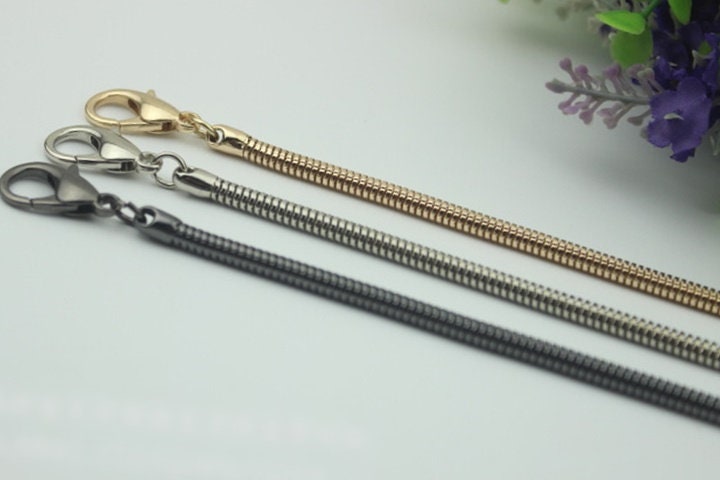 Purse Chain Bag Hardware Metal Crossbody Gold Silver Gunmetal Brass Vintage Strap Handle Handbag Curb Clutch Making Metal 120cm 4ft