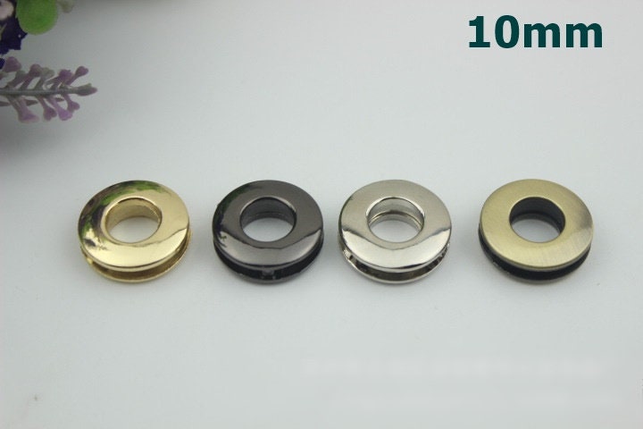 Metal Eyelet Grommet Screw Screwback Round O Shape Gold Silver Black 10 15 19 25 mm Purse Handbag Leathercraft Hardware Supply Repair