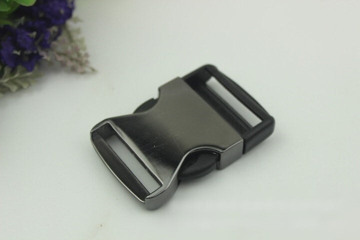 Metal Quick Release Side Buckle 38 mm 1 1/2" Bag Hardware Dog Cat Kitty Collar Belt Parachute Strap Paracord Black Snap Clips Wholesale Bulk