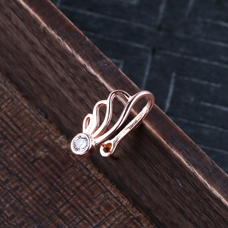 Sterling Silver Round Buckle Clip Pendant No Prongs Setting Rose Gold Fine 925 11x9 mm For One Stone Gemstone Pearl DIY Jewelry Wholesale