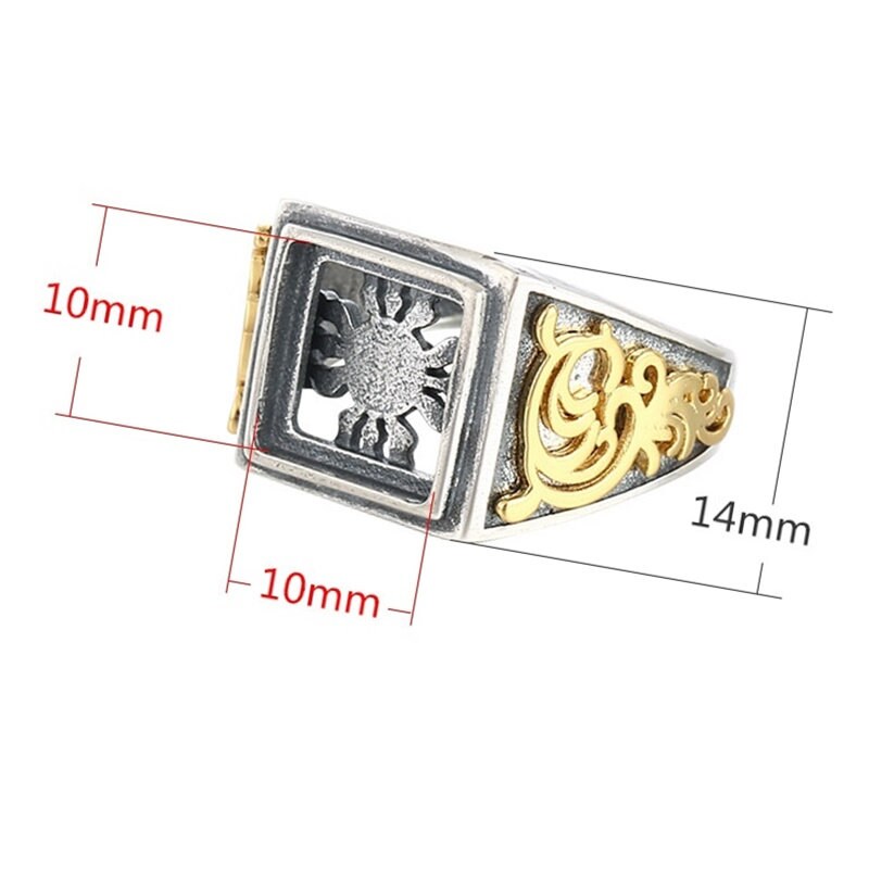 Ring Blank Setting 1pc Sterling Silver 925 Vintage Square 18k Gold Vermeil Adjustable No Prongs Fine 10x10mm One Stone Gemstone DIY