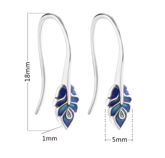 Leaf Clip Earrings Hook Setting Tray Bulk Sterling Silver Gold Fine 925 5x18 mm For One Stone Gemstone Pearl No Prongs DIY Jewelry Wholesale