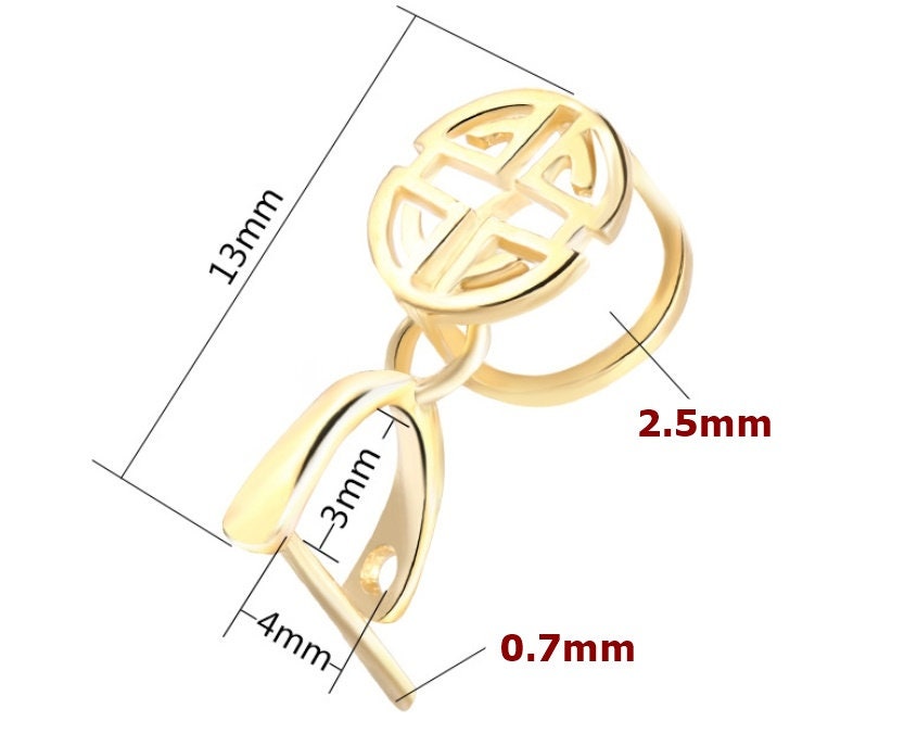 Sterling Silver Round Pattern Buckle Clip Pendant Setting Tray Rose Gold Fine 925 3x4 mm For One Stone Pearl No Prongs DIY Jewelry Wholesale