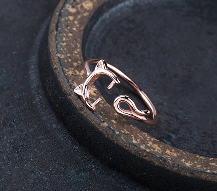 Ring Blank Setting 1pc Sterling Silver 925 Cat Ears Buckle Clip Base Rose Gold Fine 3x6mm For One Pearl Adjustable No Prongs Wholesale