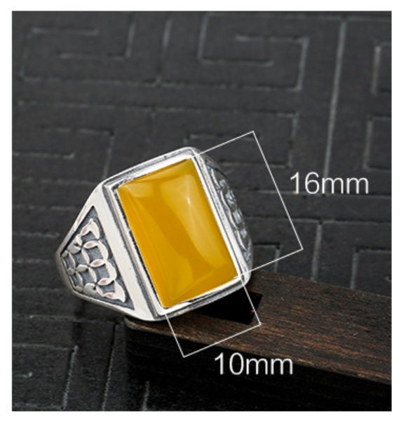 Ring Blank Setting 1pc Sterling Silver 925 Vintage Rectangle Base Fine 10x16mm For One Stone Gemstone Adjustable No Prongs Wholesale