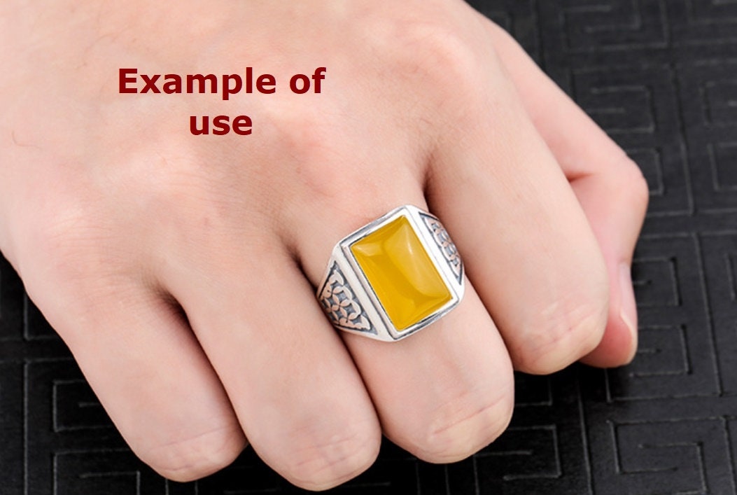 Ring Blank Setting 1pc Sterling Silver 925 Vintage Rectangle Base Fine 10x16mm For One Stone Gemstone Adjustable No Prongs Wholesale