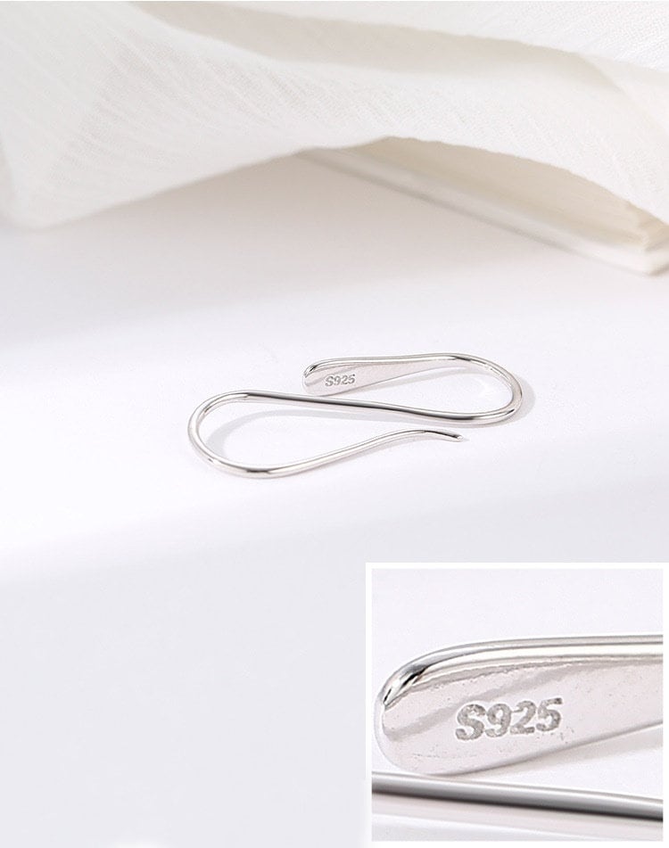 Earrings Hook Blank Setting Vintage Buckle Sterling Silver Gold Fine 925 9-17mm For One Stone Gemstone No Prongs DIY Jewelry Wholesale