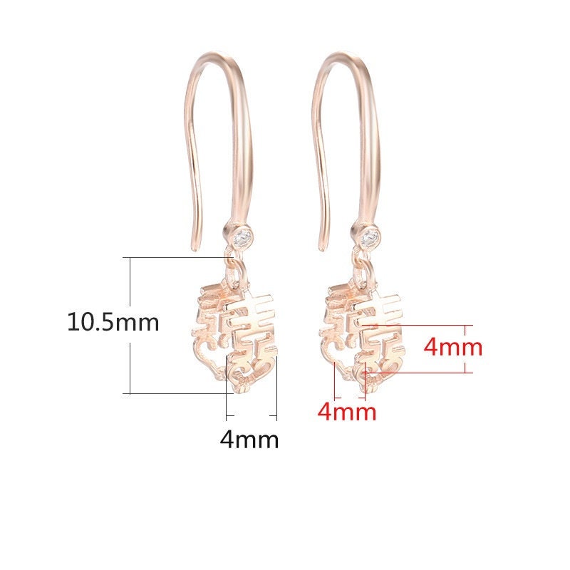 Vintage Buckle Clip Base Earrings Hook Setting Sterling Silver Gold Fine 925 4x4mm For One Stone Gemstone No Prongs DIY Jewelry Wholesale