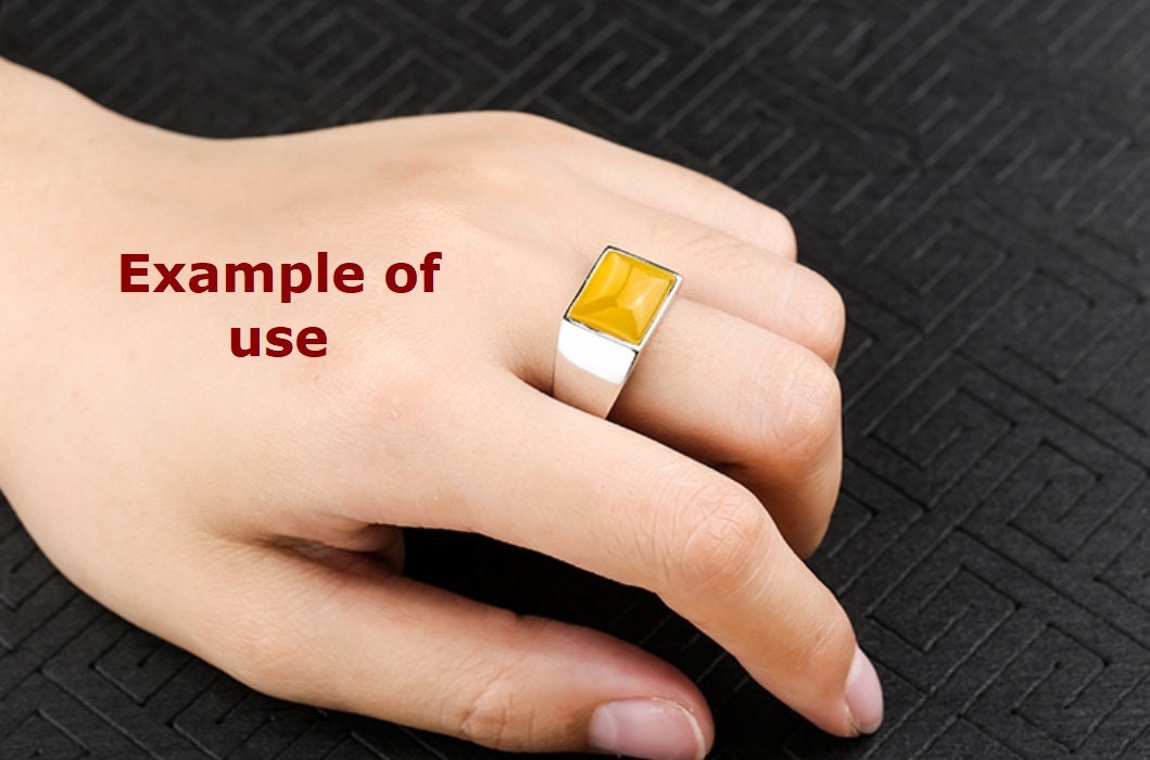 Ring Blank Setting 1pc Sterling Silver 925 Square Rectangle Simple Retro Fine 3-20mm For One Stone Gemstone Adjustable No Prongs Wholesale