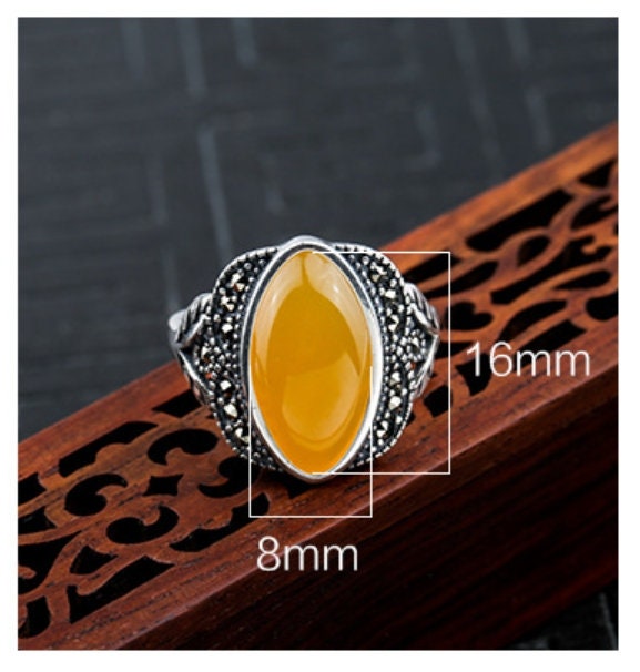 Ring Blank Setting 1pc Sterling Silver 925 Retro Flower Oval Adjustable Vintage Fine 8x16mm For One Stone Gemstone No Prongs Wholesale