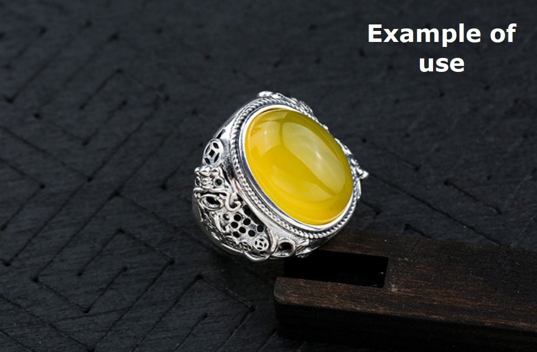 Ring Blank Setting 1pc Sterling Silver 925 Vintage Oval Base Fine 10-20mm For One Stone Gemstone Adjustable No Prongs Wholesale