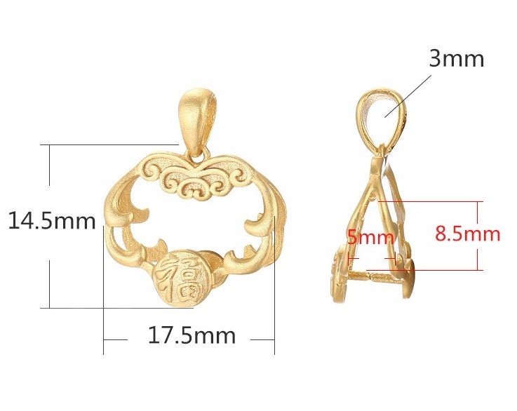 Ethnic Leaf Buckle Clip Pendant Setting Sterling Silver Gold Fine 925 5x8.5 mm For One Stone Gemstone No Prongs DIY Jewelry Wholesale