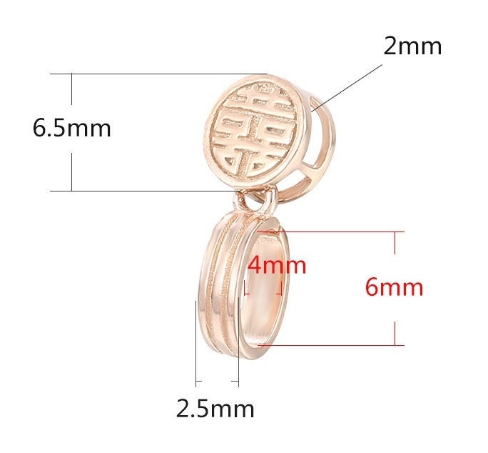 Retro Round Pendant Setting Bezel Sterling Silver White Rose Gold Fine 925 4x6 mm For One Stone Gemstone Four Prongs DIY Jewelry Wholesale