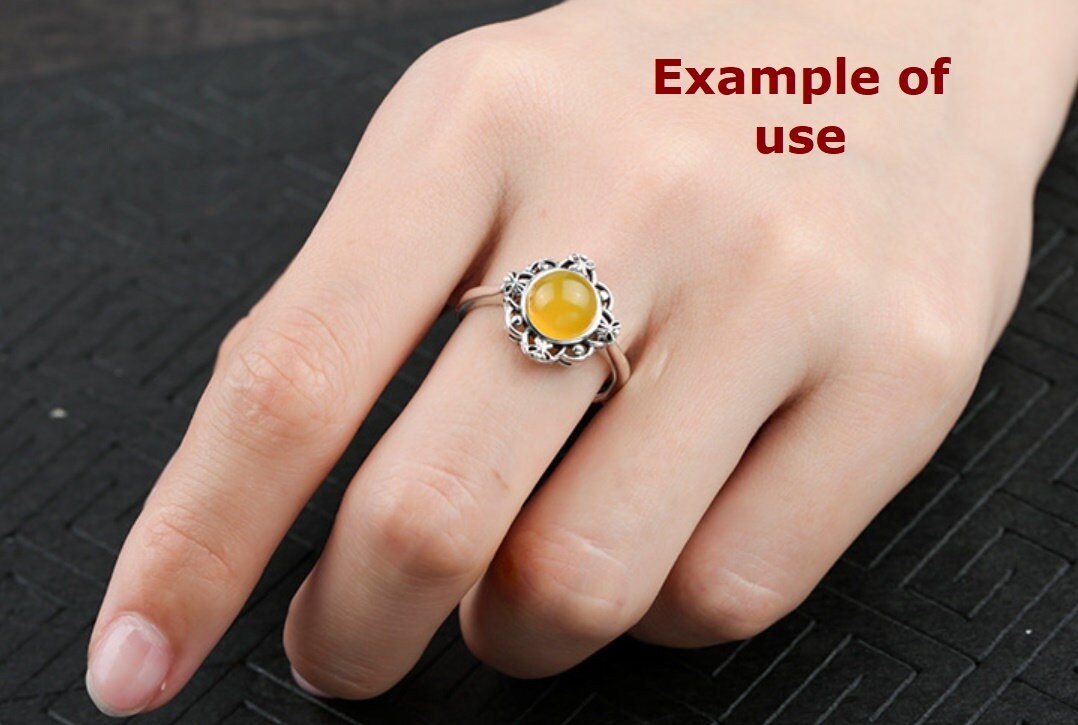 Ring Blank Setting 1pc Sterling Silver 925 Vinyage Flower Round Base Fine 8x8mm For One Stone Gemstone Adjustable No Prongs Wholesale