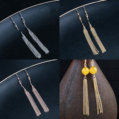 Tassel Chain Pin Cup Earrings Hook Setting Tray Bulk Sterling Silver Gold Fine 925 6-10mm For One Pearl Bead No Prongs DIY Jewelry Wholesale