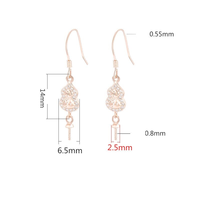 Crystals Vintage Cup Earrings Hook Blank Setting Sterling Silver Gold Bezel Fine 925 5-10mm For One Pearl No Prongs DIY Jewelry Wholesale