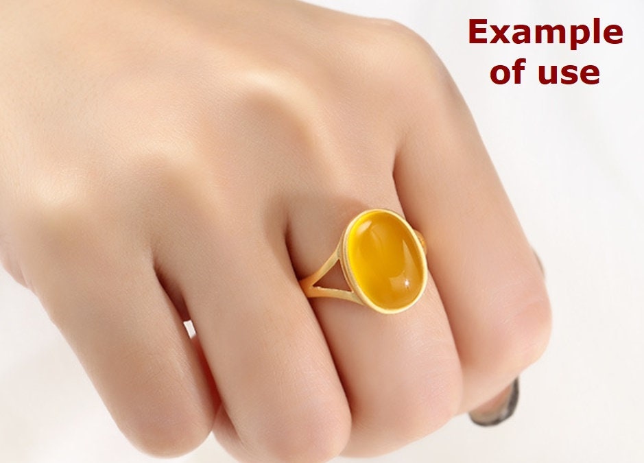 Ring Blank Setting 1pc Sterling Silver 925 Simple Oval 18k Gold Vermeil Adjustable 3-22mm One Stone Gemstone No Prongs Wholesale