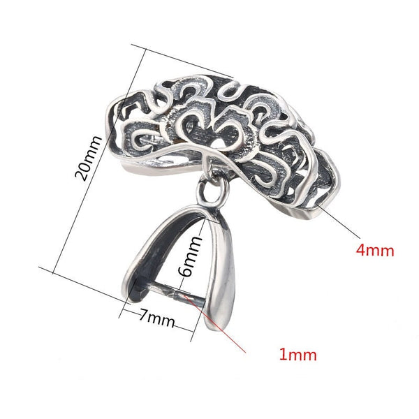 Ethnic Love Tree Buckle Clip Pendant Setting Sterling Silver Antique Fine 925 7x6 mm For One Stone Gemstone No Prongs DIY Jewelry Wholesale