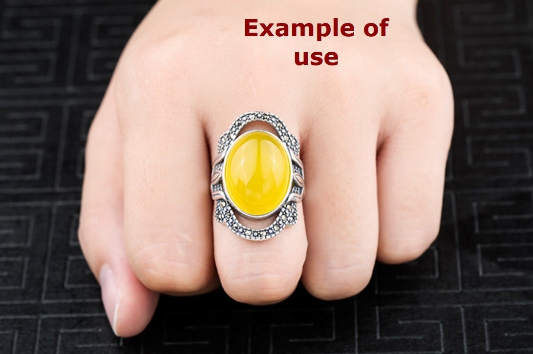 Ring Blank Setting 1pc Sterling Silver 925 Ethnic Flower Oval Base Fine 13.5x18mm For One Stone Gemstone Adjustable No Prongs Wholesale