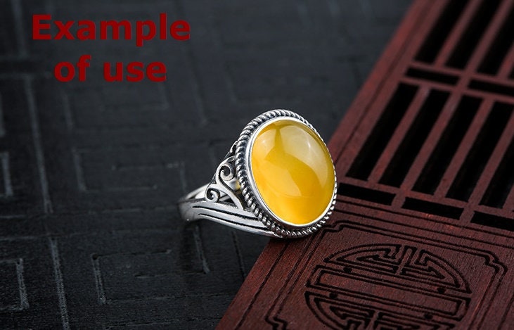 Ring Blank Setting 1pc Sterling Silver 925 Oval 18k Gold Vermeil Adjustable 7-18mm For One Stone Gemstone No Prongs Wholesale