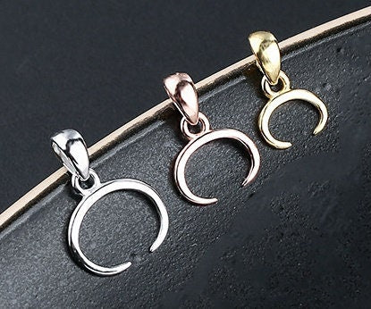 C-Shape Buckle Clip Pinch Bail Pendant Setting 925 Sterling Silver Rose Gold Fine 5x4.5mm For One Stone Gemstone DIY Jewelry Wholesale