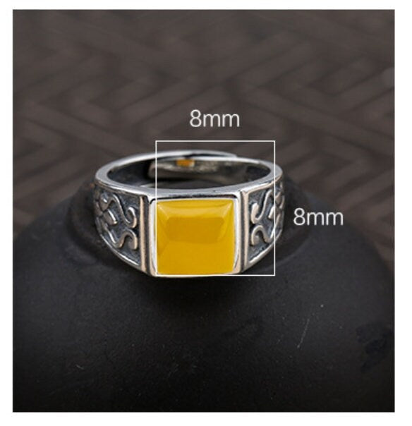 Ring Blank Setting 1pc Sterling Silver 925 Vintage Ethno Square Base Fine 8x8mm For One Stone Gemstone Adjustable No Prongs Wholesale