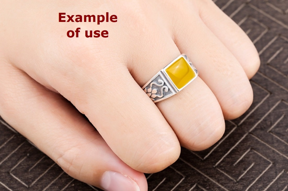 Ring Blank Setting 1pc Sterling Silver 925 Vintage Ethno Square Base Fine 8x8mm For One Stone Gemstone Adjustable No Prongs Wholesale