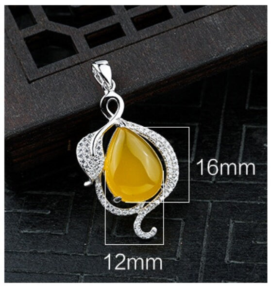 Crystals Leaf Teardrop Pendant Blank Setting Sterling Silver White Gold Fine 925 12x16 mm For One Stone Three Prongs DIY Jewelry Wholesale