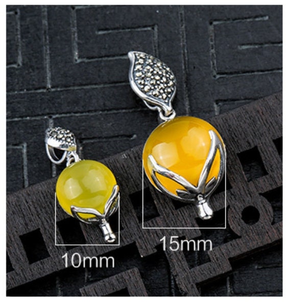 Retro Fox Shape Round Base Pendant Setting Tray Bulk Sterling Silver Fine 925 10-15mm For One Stone Gemstone No Prongs DIY Jewelry Wholesale