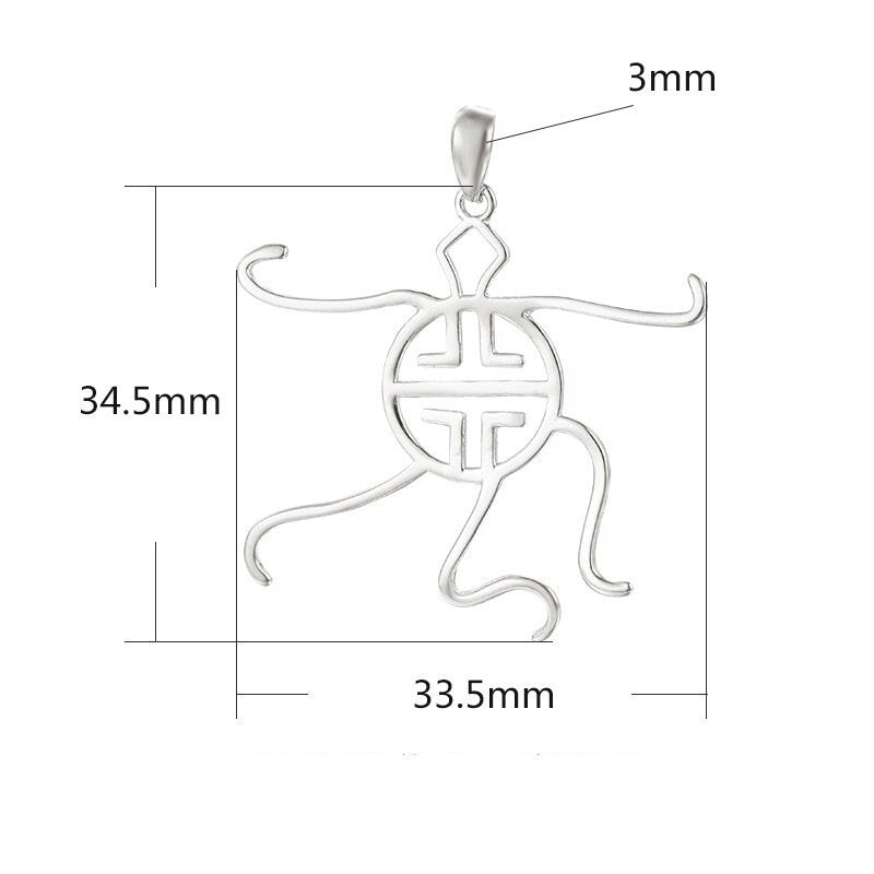 Bendable Adjustable Base Pendant Blank Setting Sterling Silver Fine 925 33.5x34.5mm For One Irregular Bead No Prongs DIY Jewelry Wholesale