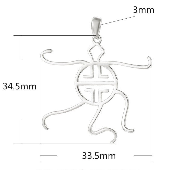 Bendable Adjustable Base Pendant Blank Setting Sterling Silver Fine 925 33.5x34.5mm For One Irregular Bead No Prongs DIY Jewelry Wholesale