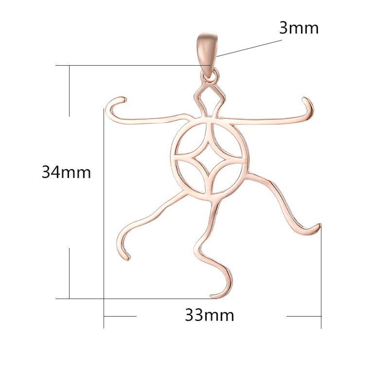 Bendable Adjustable Base Pendant Setting Sterling Silver Rose Gold Fine 925 33x34mm For One Irregular Bead No Prongs DIY Jewelry Wholesale