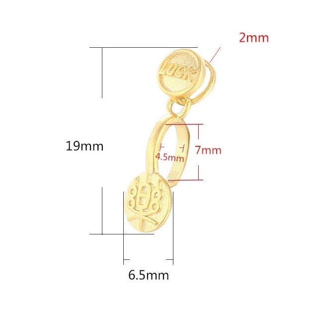 Vintage Luck Buckle Clip Pendant Setting Wholesale Sterling Silver Rose Gold Fine 925 4.5x7mm For One Bead No Prongs DIY Jewelry