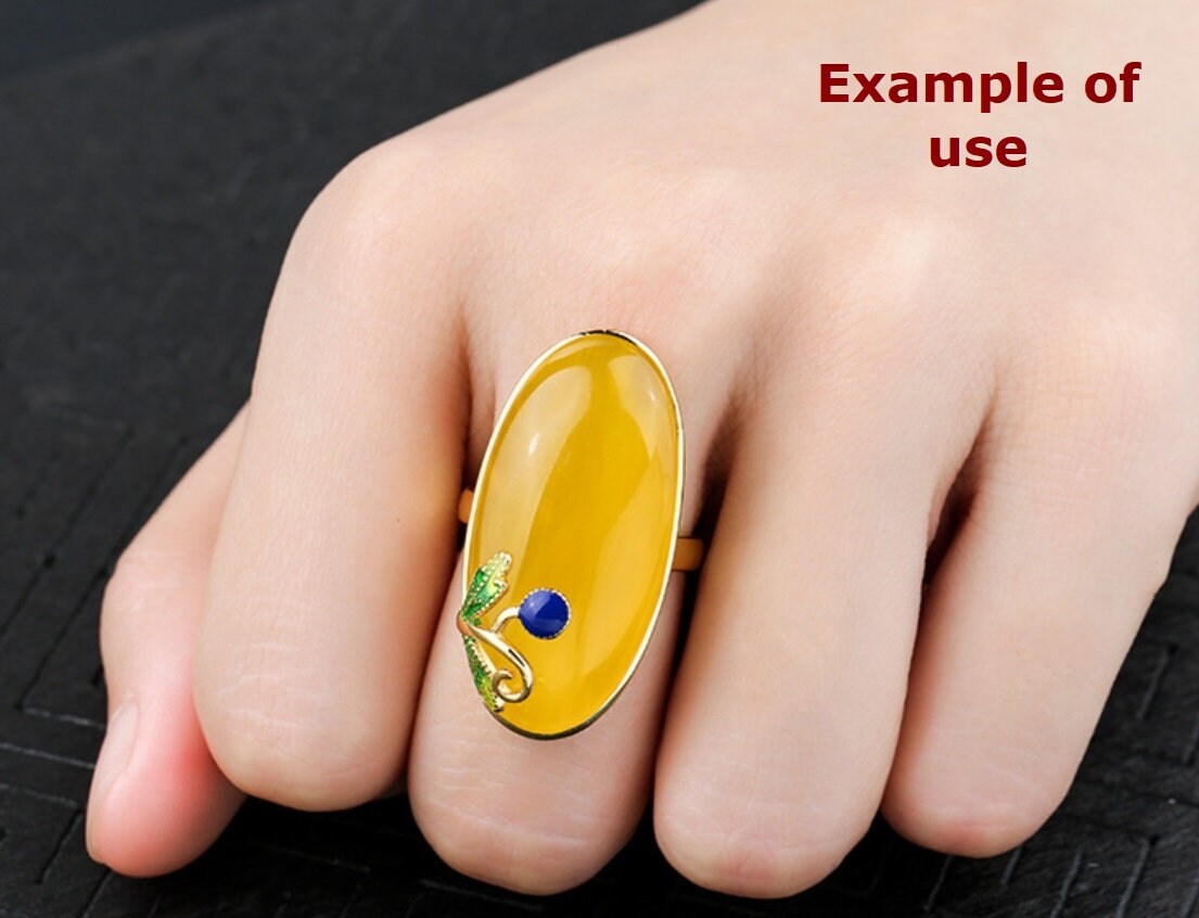 Ring Blank Setting 1pc Sterling Silver 925 Flower Leaf Oval Base Gold Fine 15x30mm For One Stone Gemstone Adjustable No Prongs Wholesale