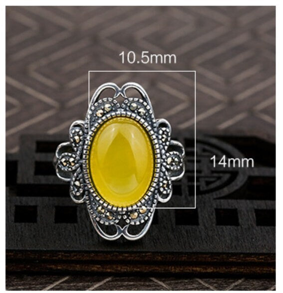 Ring Blank Setting 1pc Sterling Silver 925 Ethno Flower Oval Base Fine 10.5x14mm For One Stone Gemstone Adjustable No Prongs Wholesale