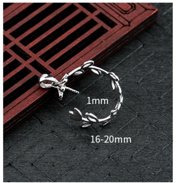 Leaf Branch Circle Flower Pendant Sterling Silver Rose Gold Setting Tray Fine 925 16-20 mm For One Bead No Prongs DIY Jewelry Wholesale